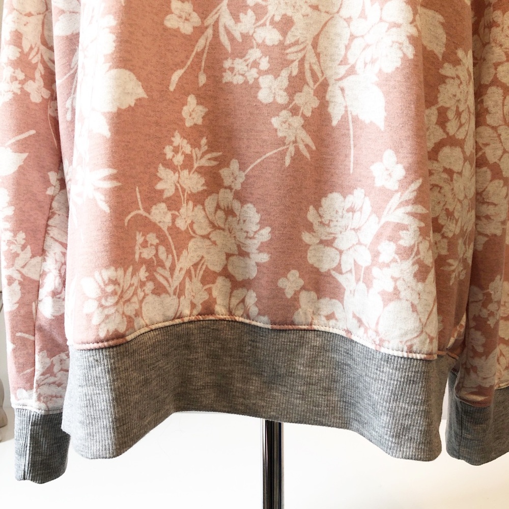 Splendid Heathered Pink Floral Sweatshirt - Picture 3 of 6